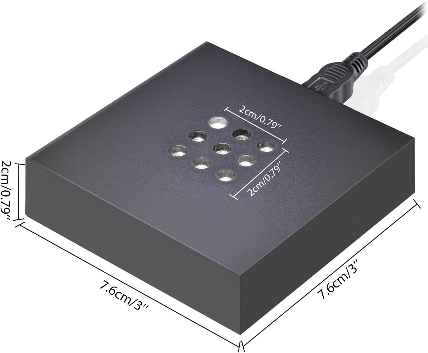 Facmogu LED Light Base for Crystal 3D Glass Art Display Stand