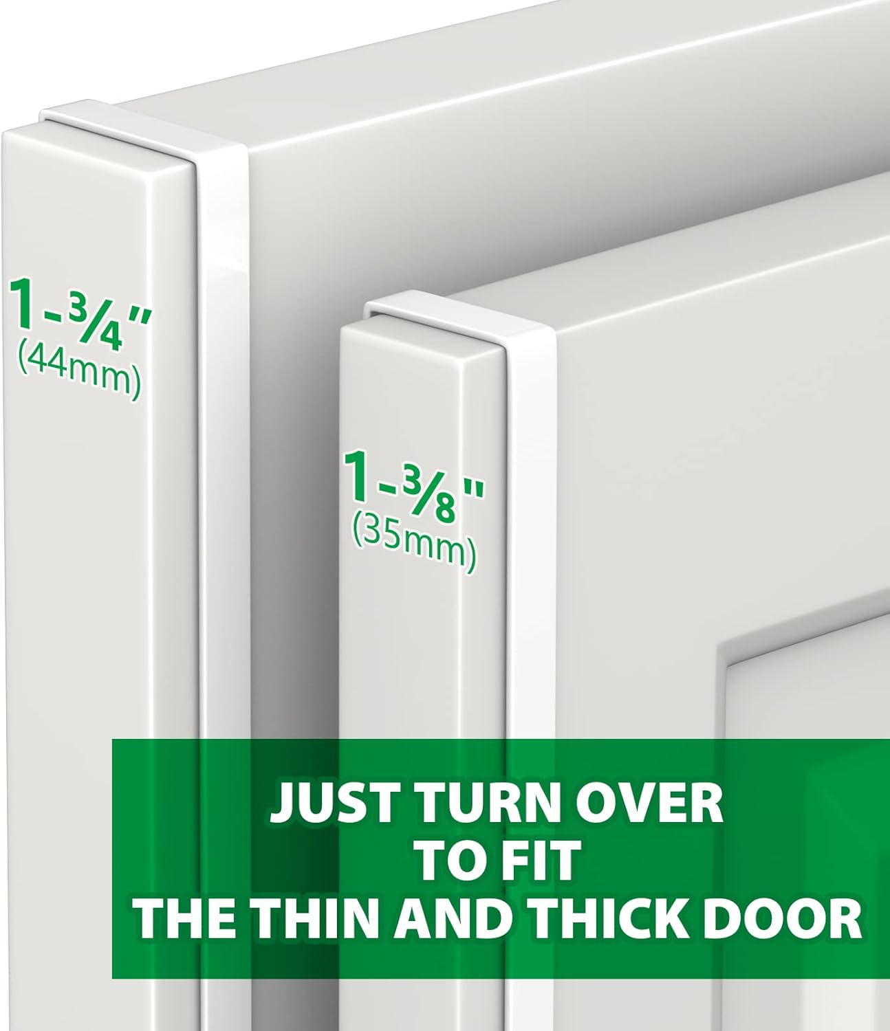 14 Inch Z-Shaped Door Hooks 4 Pack White