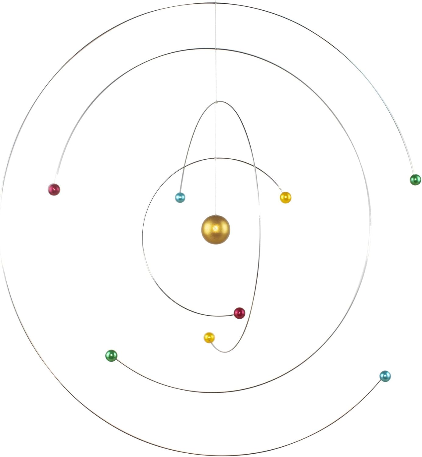 ScienceGeek Rotating Galaxy Mobile - 10 Inch Iron Solar System Decor