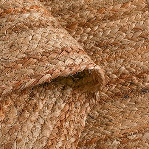Hausattire Hand Woven Jute Braided Rug 2x6