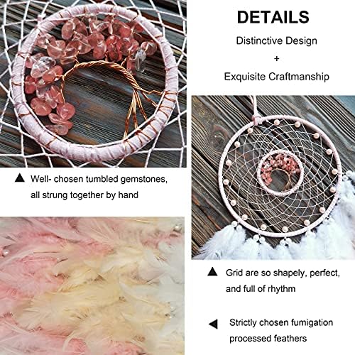 Pink Dream Catcher Tree of Life Wall Decor