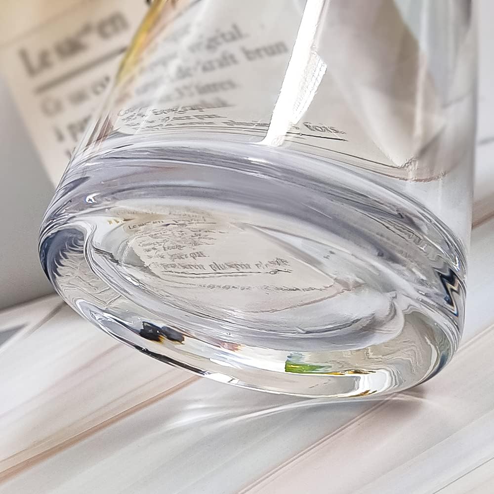 Aoderun Clear Glass Flower Vase for Home Decor