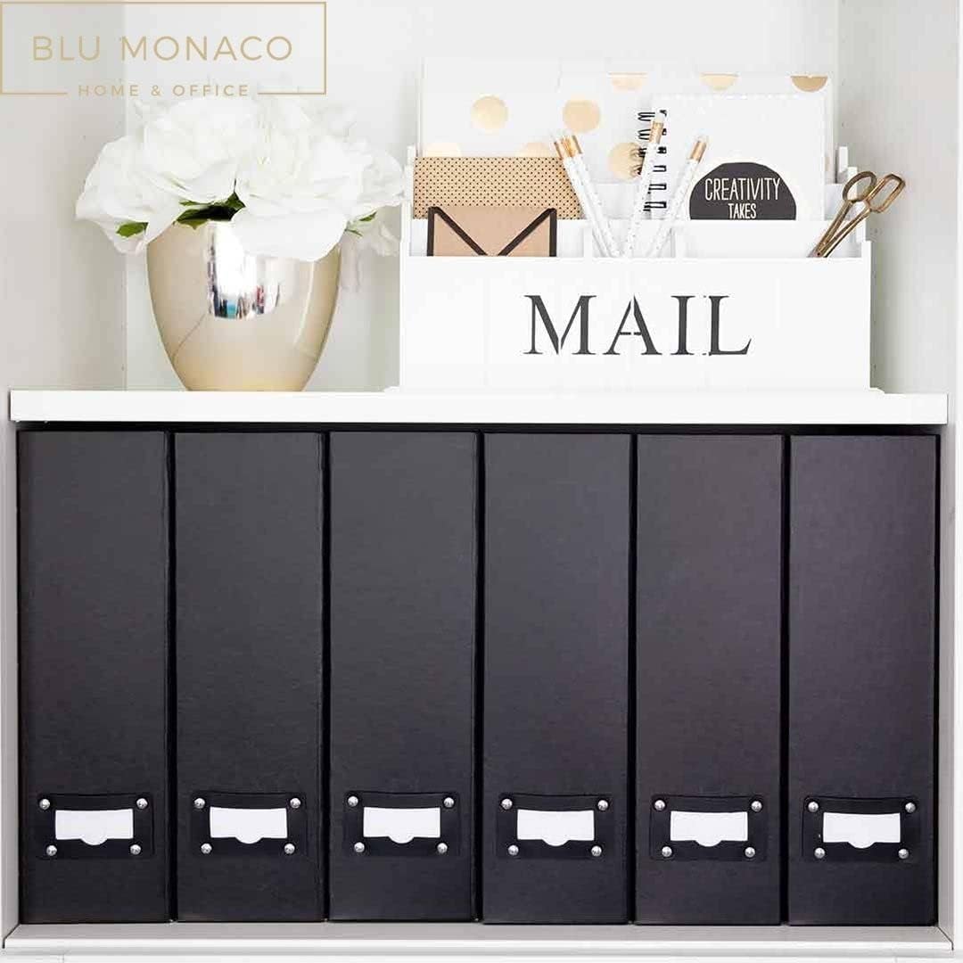 Blu Monaco Foldable Magazine File Holder Set of 6