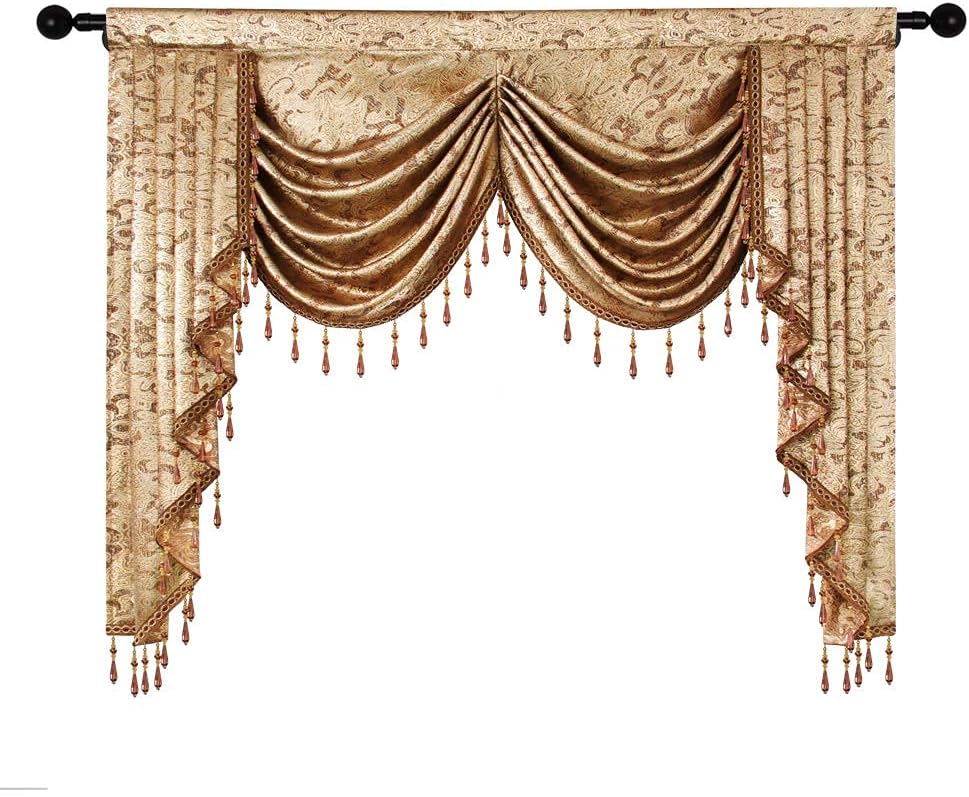 ELKCA European Curtain Valance 59 Inch 1 Panel Rod Pocket