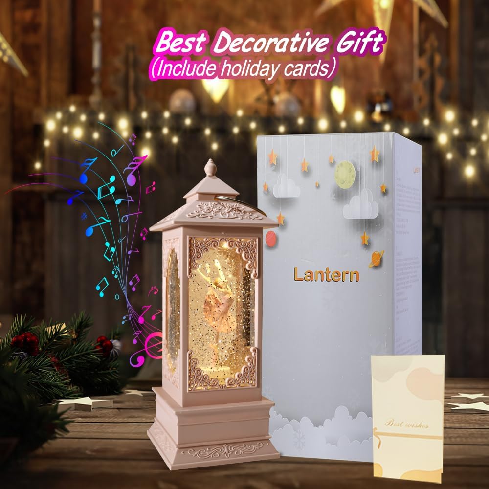 360 Rotating Ballerina Music Box Light - Pink