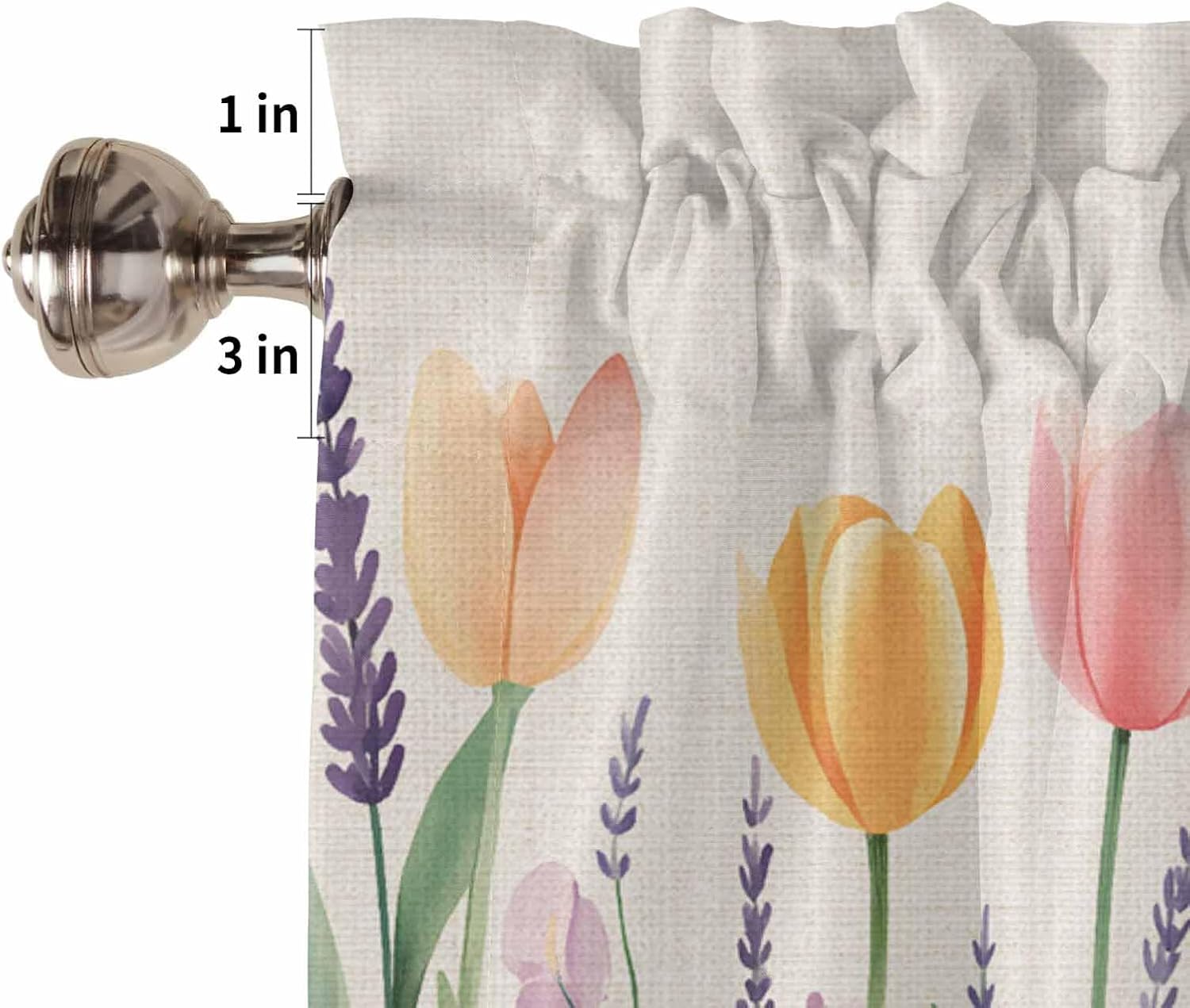 Spring Floral Valances for Windows 42 x 12