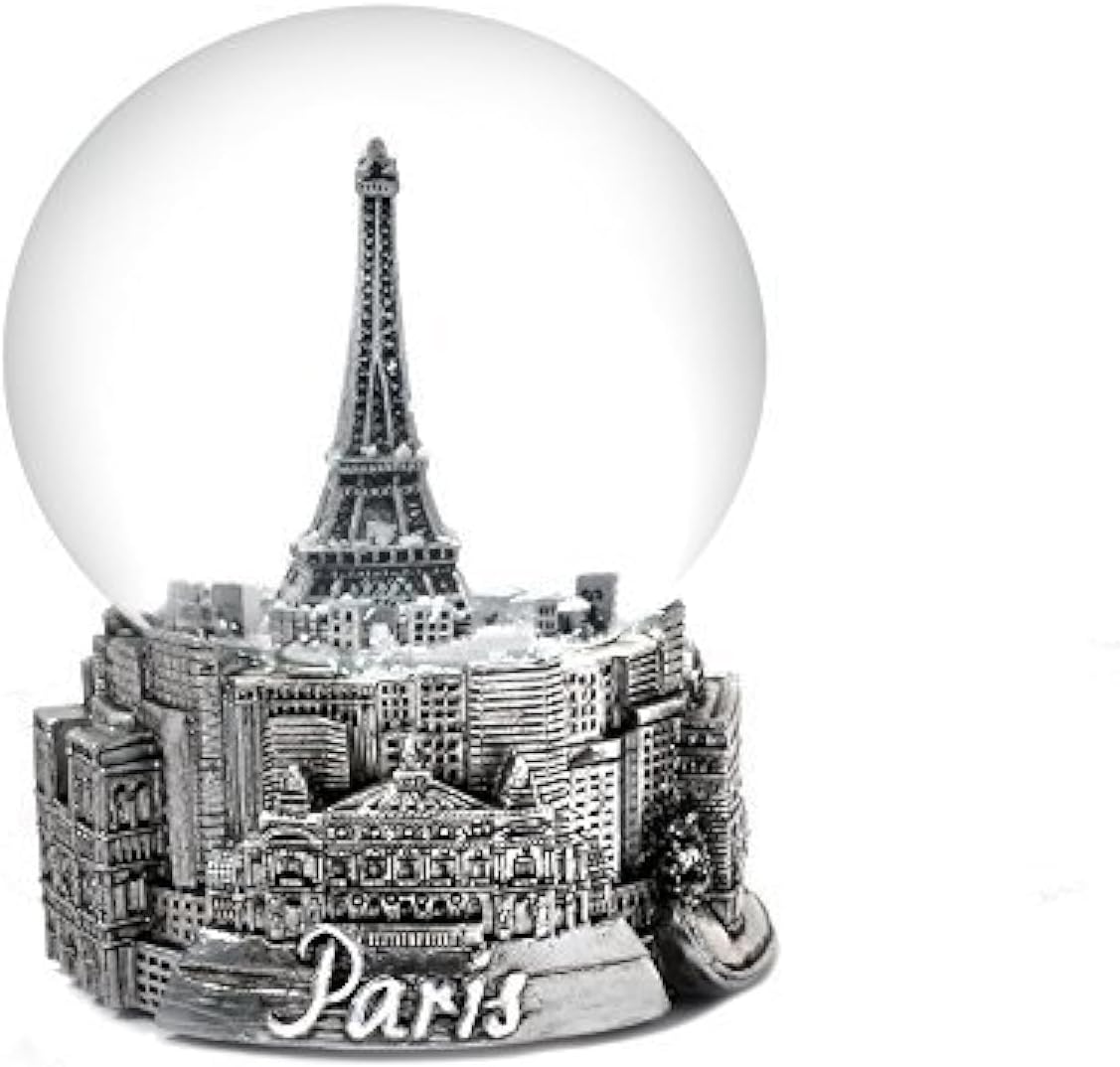 Zizo Paris France Eiffel Tower Snow Globe