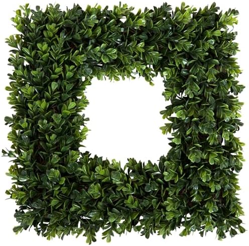 Pure Garden 165-Inch UV Resistant Boxwood Wreath for Front Door