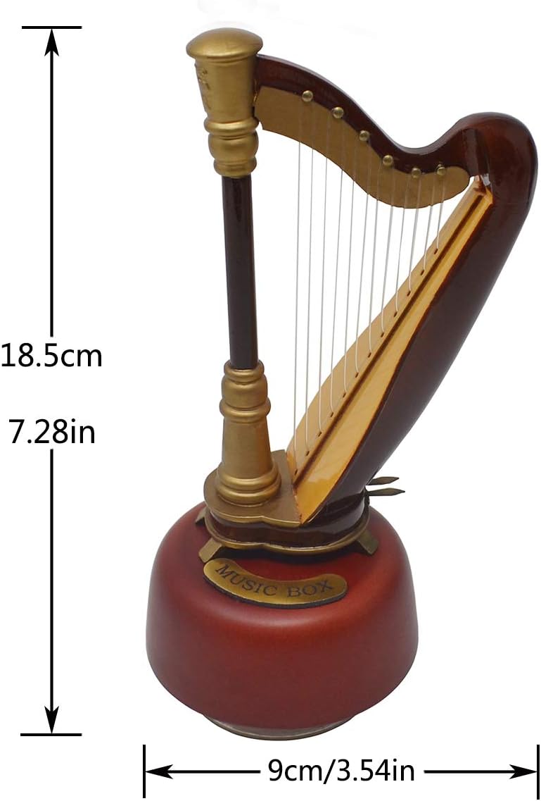 KingPoint Mini Rotating Harp Music Box