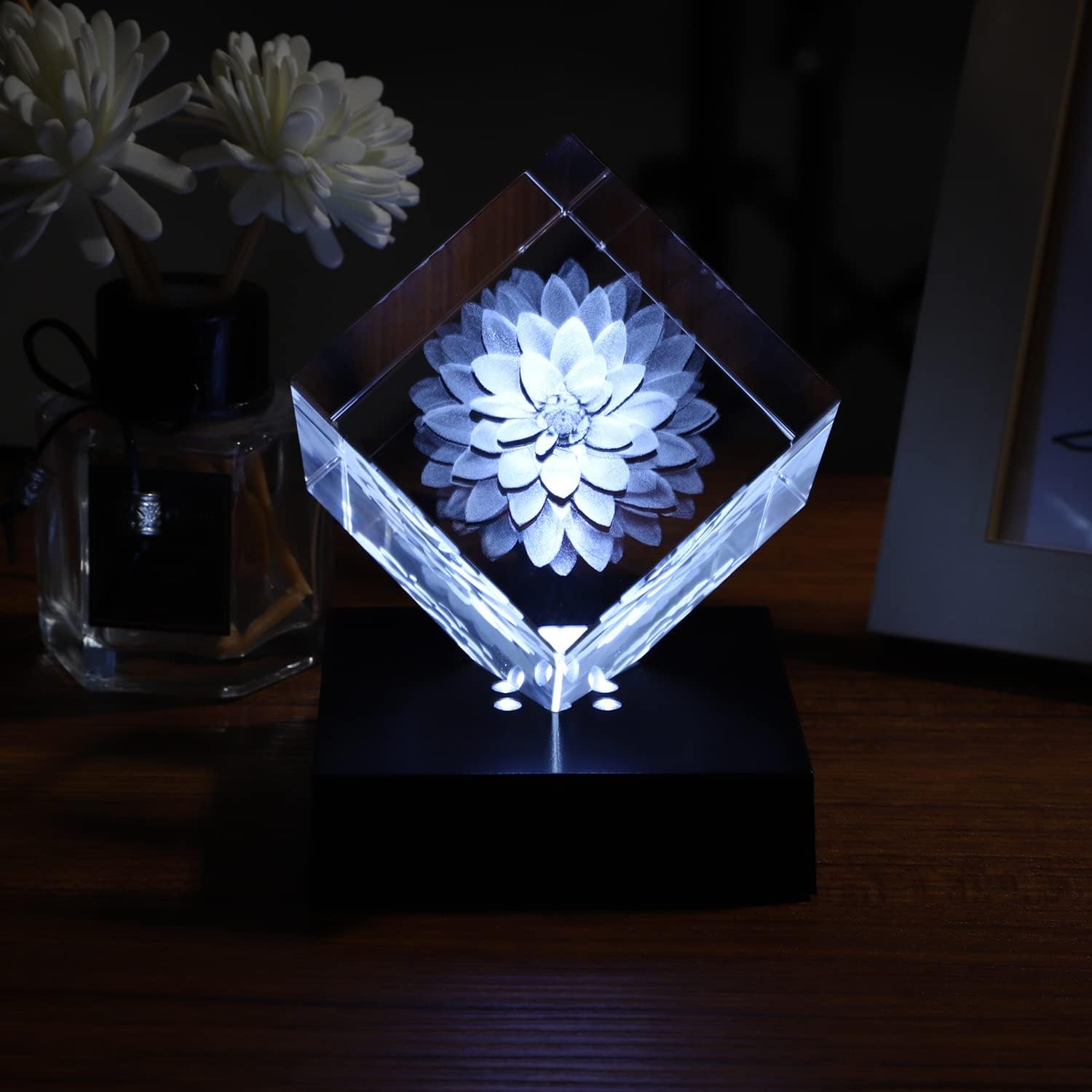 Facmogu LED Light Base for Crystal 3D Glass Art Display Stand