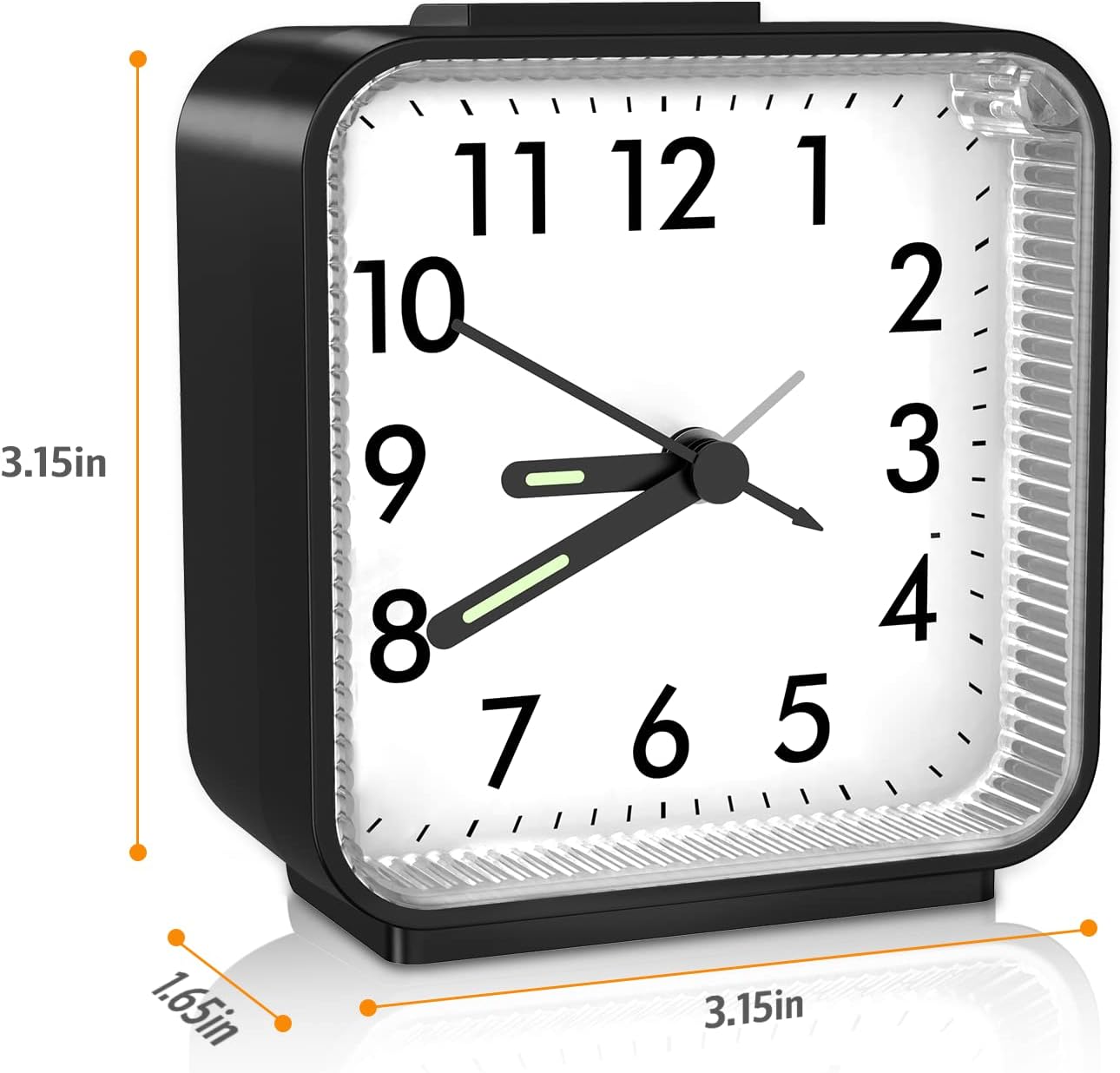 JXTZ Silent Alarm Clock with Night Light