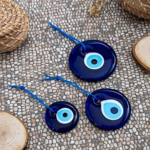 Turkish Blue Evil Eye Wall Hanging Set of 3