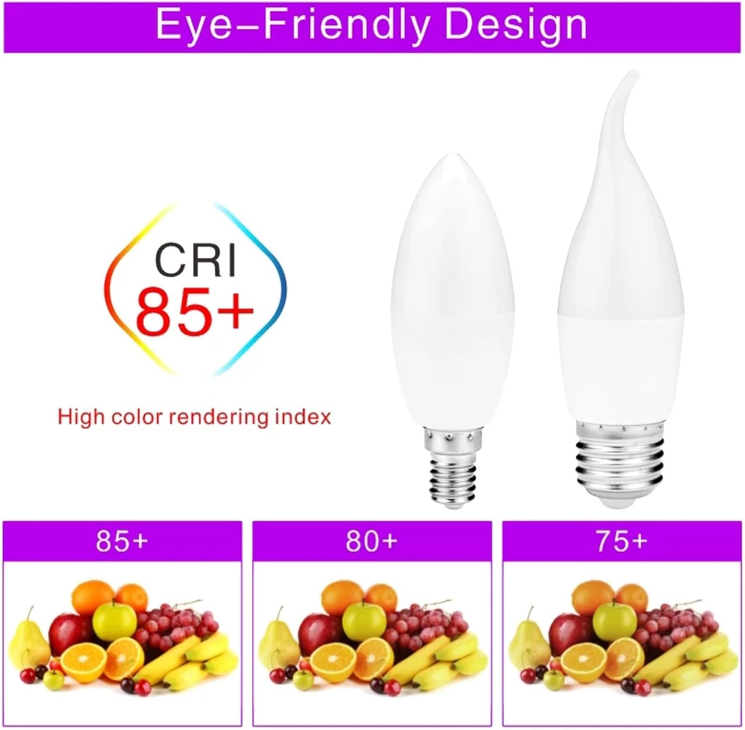 4PCS LED Candle Bulb E14 E27 5W 7W Warm White Light Bulb