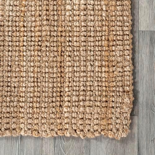 nuLOOM Ashli Solid Jute Runner Rug 26 x 6 Natural
