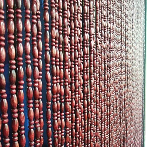 Wood Bead Curtain for Doorways and Room Dividers