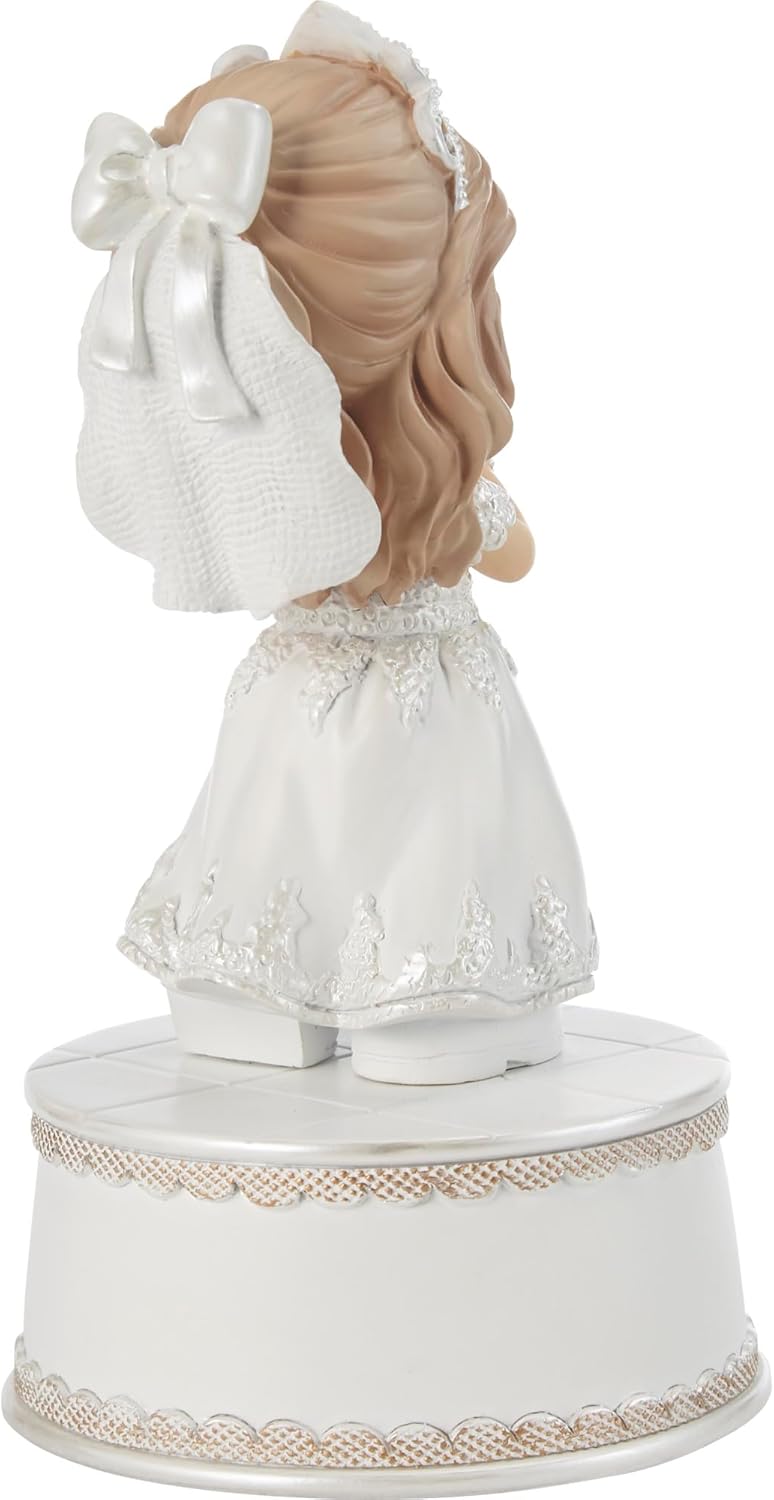 Precious Moments Holy Communion Girl Musical Figurine Plays The Lords Prayer