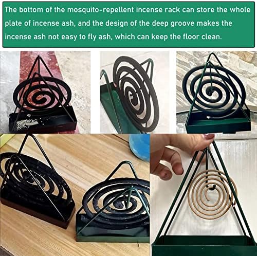 2 Pack Mosquito Coil Holder Full Metal Triangular Stand