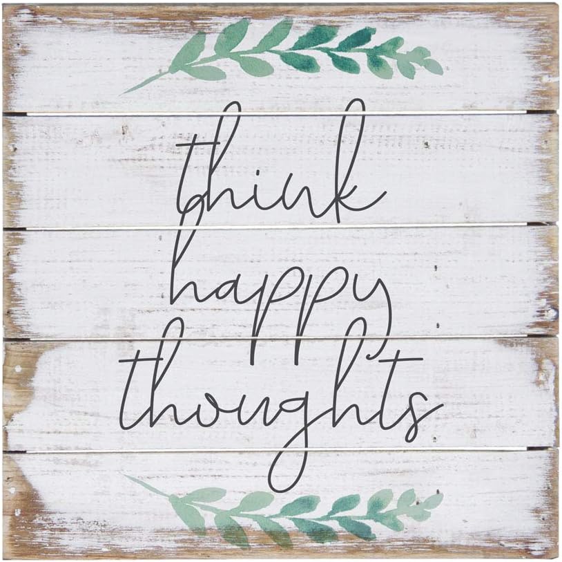 Perfect Pallet Petites 8 Wood Sign Think Happy Thoughts