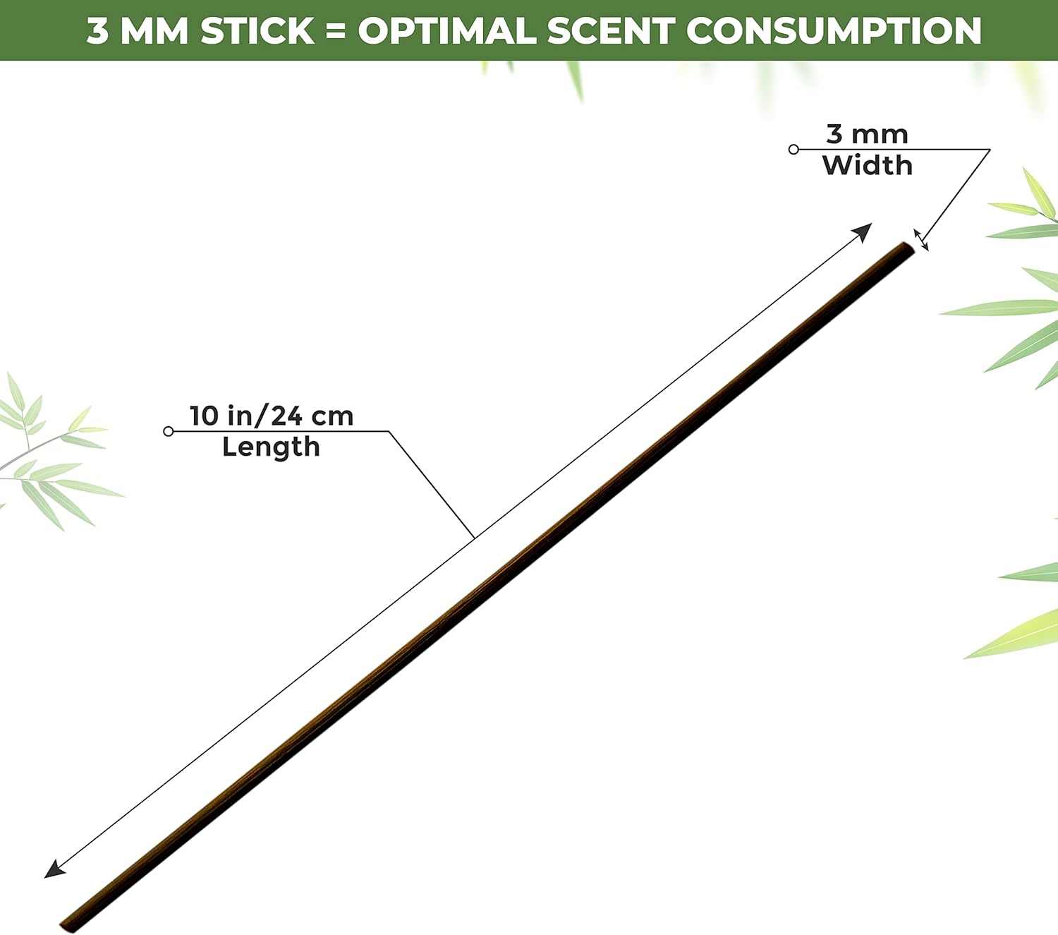 1st Deer Reed Diffuser Sticks 100 Pcs Black Rattan