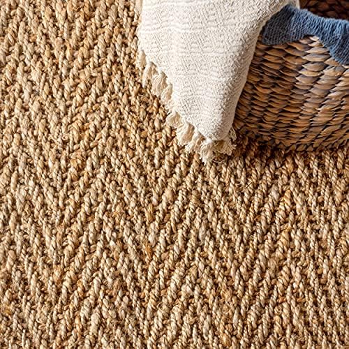 JONATHAN Y NFR101A-28 Jute Hand Woven Herringbone Indoor Runner Rug