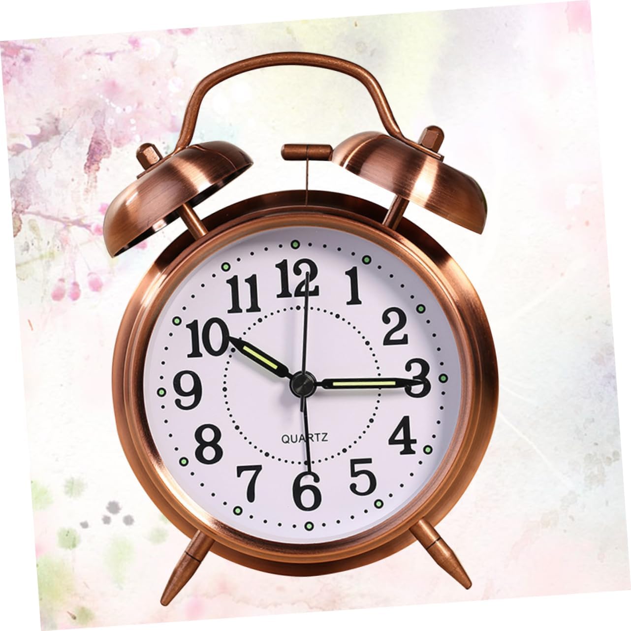 Classic Double Bells Alarm Clock with Copper Finish