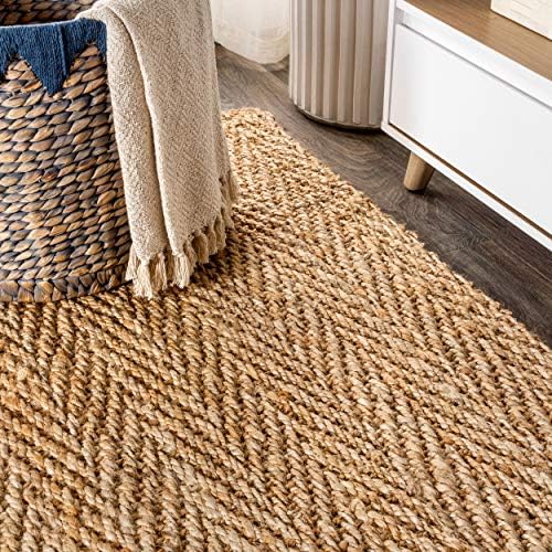 JONATHAN Y NFR101A-28 Jute Hand Woven Herringbone Indoor Runner Rug