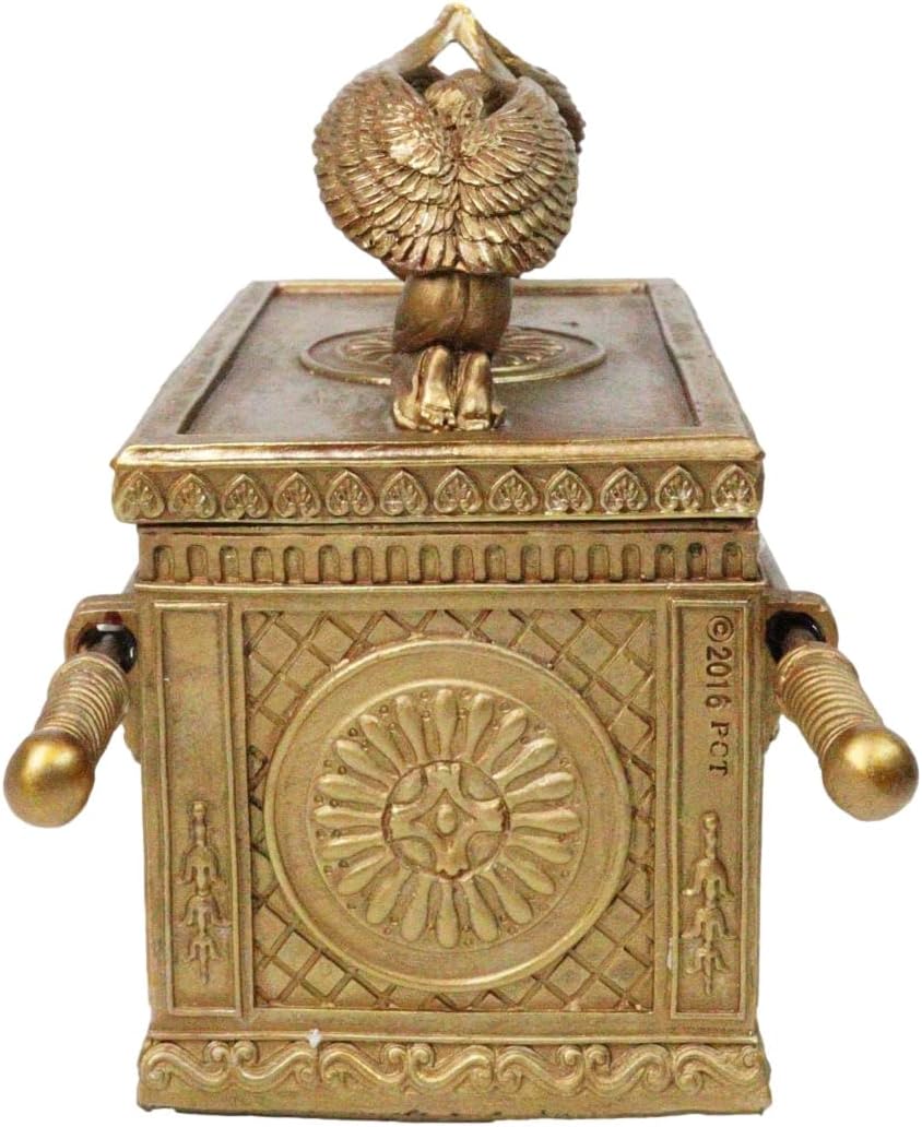 Ebros Matte Gold Ark of the Covenant Decorative Figurine