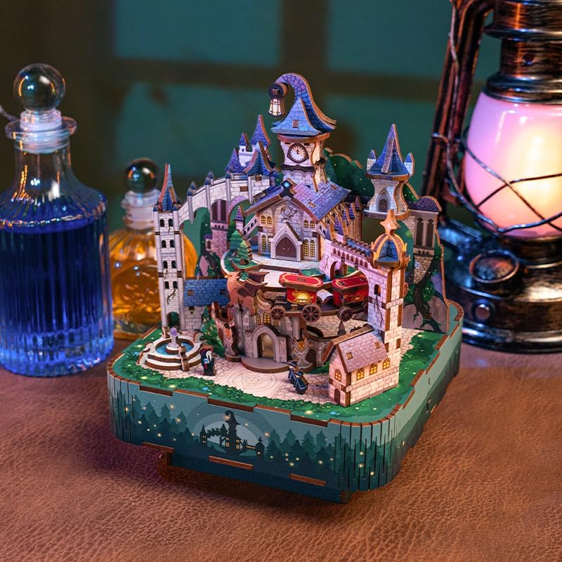 Tonecheer Wooden Music Box Puzzle Castle DIY Kit