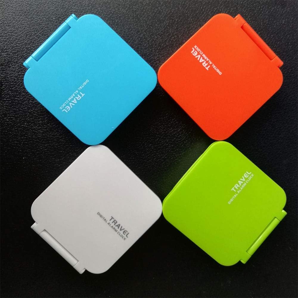 Portable Travel Alarm Clock with LCD Night Light and Temperature Display