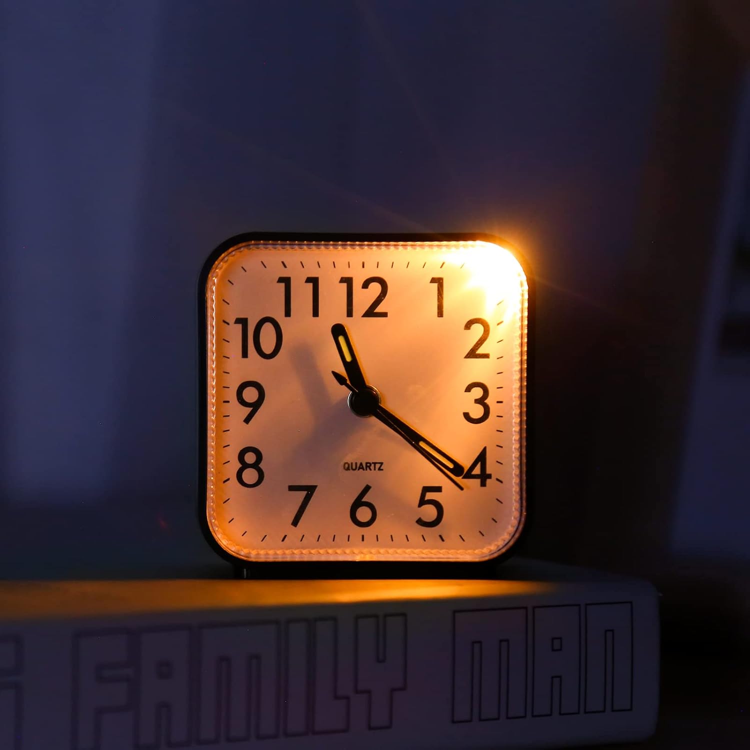 JXTZ Silent Alarm Clock with Night Light