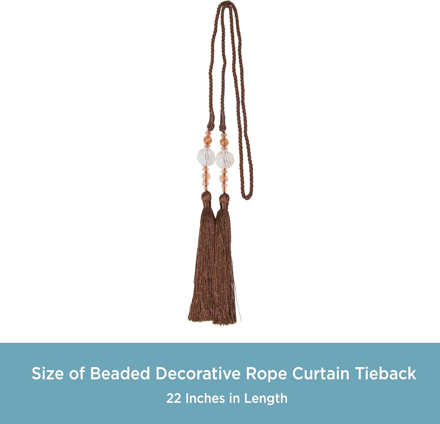 Kenney KN99817 22 Inch Beaded Rope Tassel Holdback