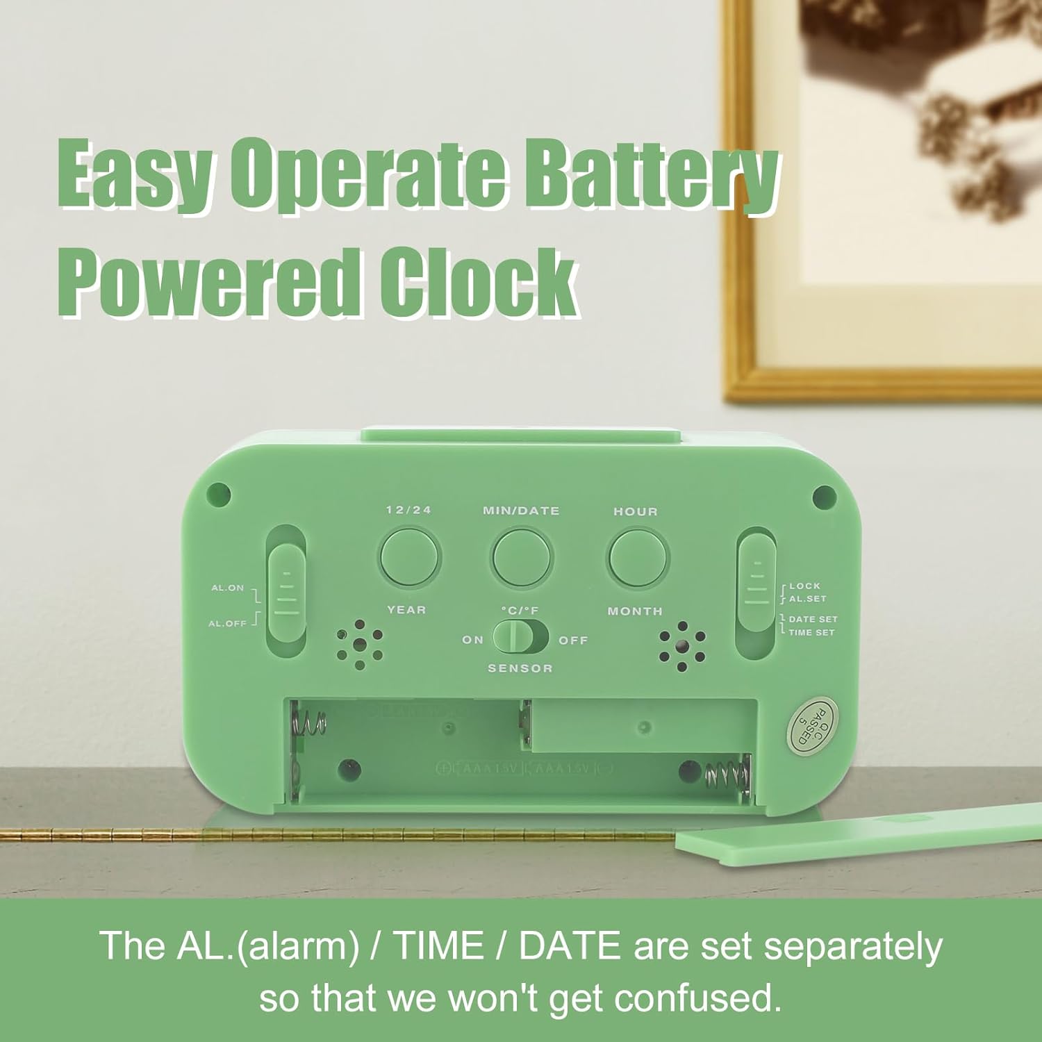 Miowachi Small Digital Alarm Clock for Kids Bedroom and Kitchen