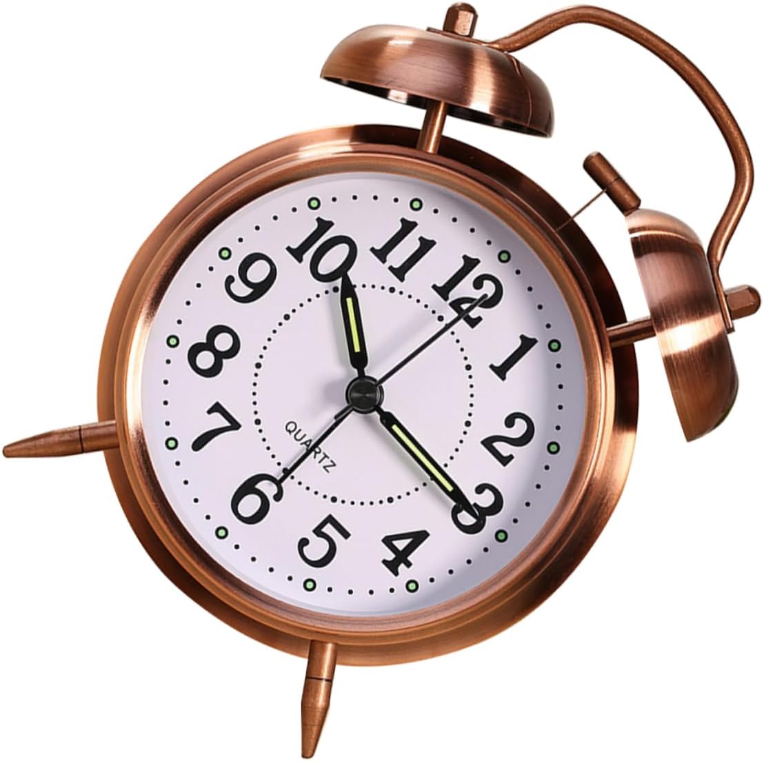 Classic Double Bells Alarm Clock with Copper Finish