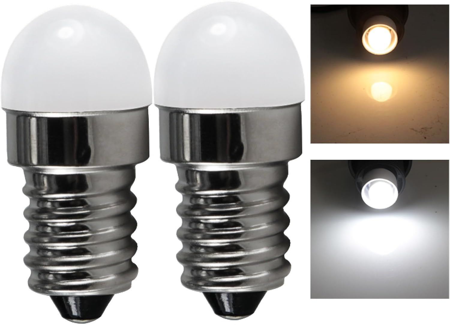 SHOORR 4Pcs Mini E14 15W LED Bulb Warm White Pendant Fridge Light