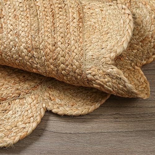 Boho Braided Jute Area Rug 15x3 ft Reversible