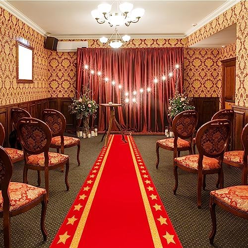 Woanger Red Carpet Runner for Party 33 x 50 Ft