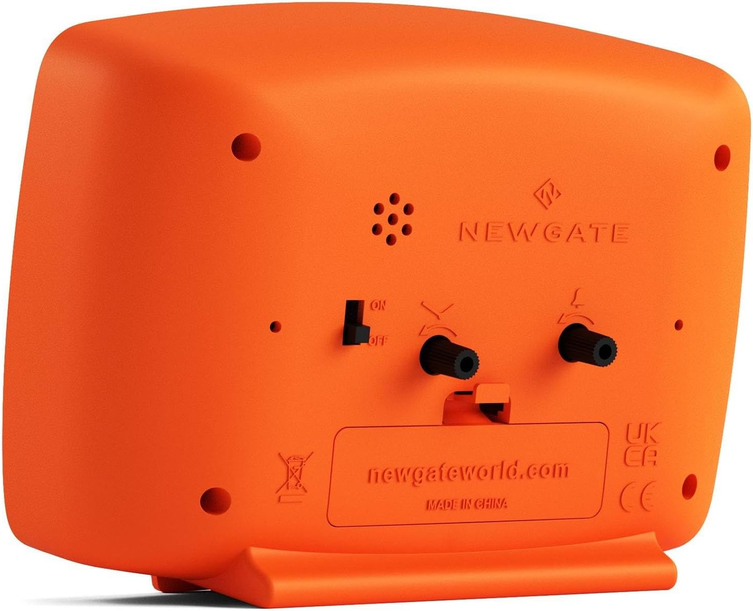 NEWGATE Brooklyn Alarm Clock Retro Design Pumpkin Orange