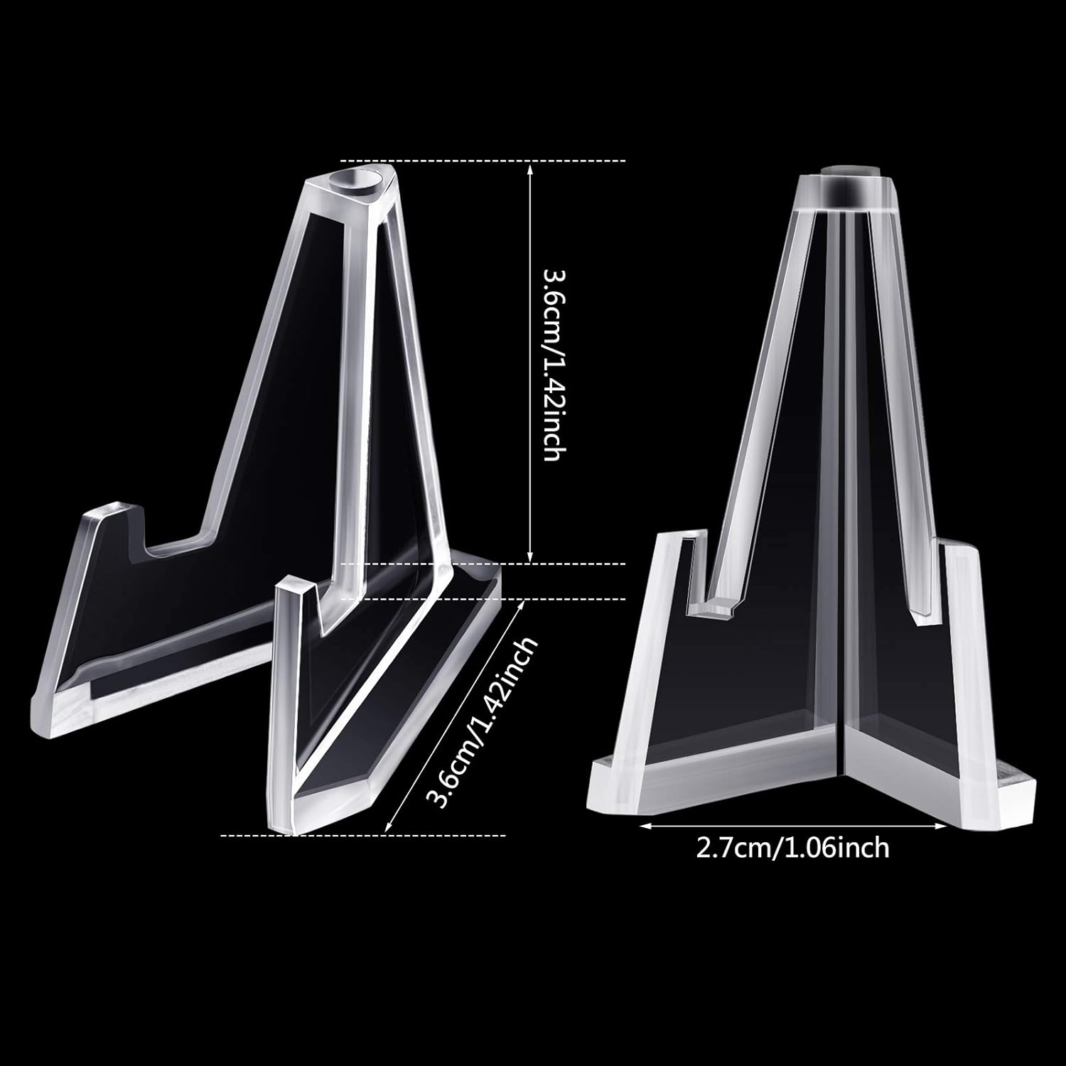 Jetec 15-Piece Mini Acrylic Easel Stand for Coins and Collectibles