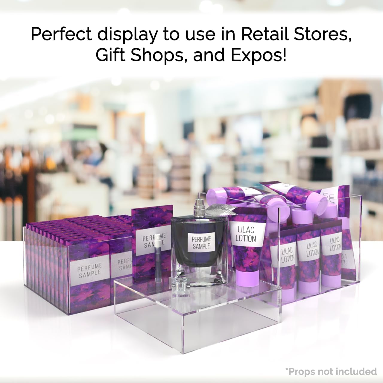 3 Piece Acrylic Display Boxes No Lid for Retail Displays