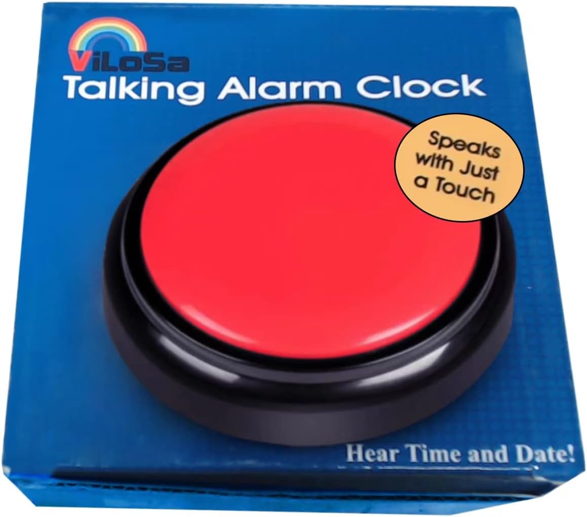 Large Talking Button Clock with Volume Control