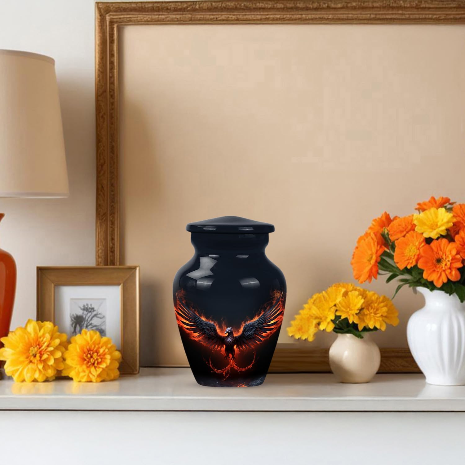 Phoenix Small Urn for Human Ashes - 3 Inch 1 Pcs