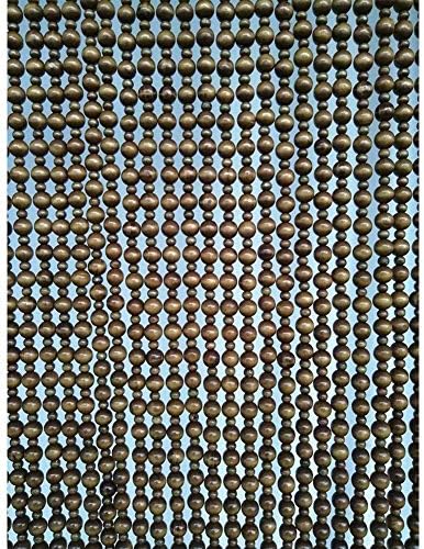 OKUOKA 25 Strands Wooden Beaded Curtain Valance