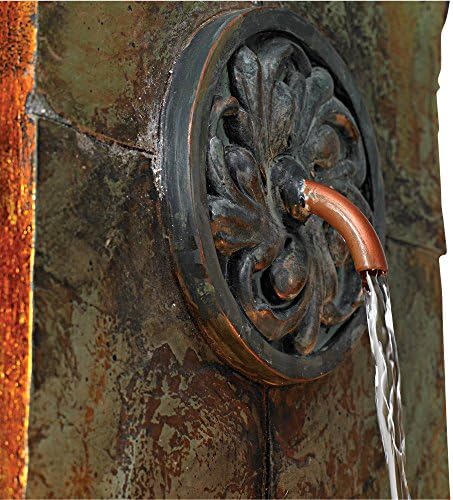 Ibizi 33 Inch Rustic Wall Fountain with LED Light