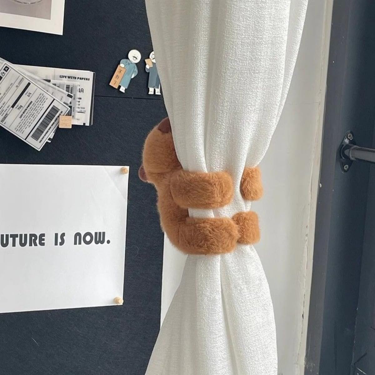 Cute Capybara Plush Curtain Holdbacks 1 Pair
