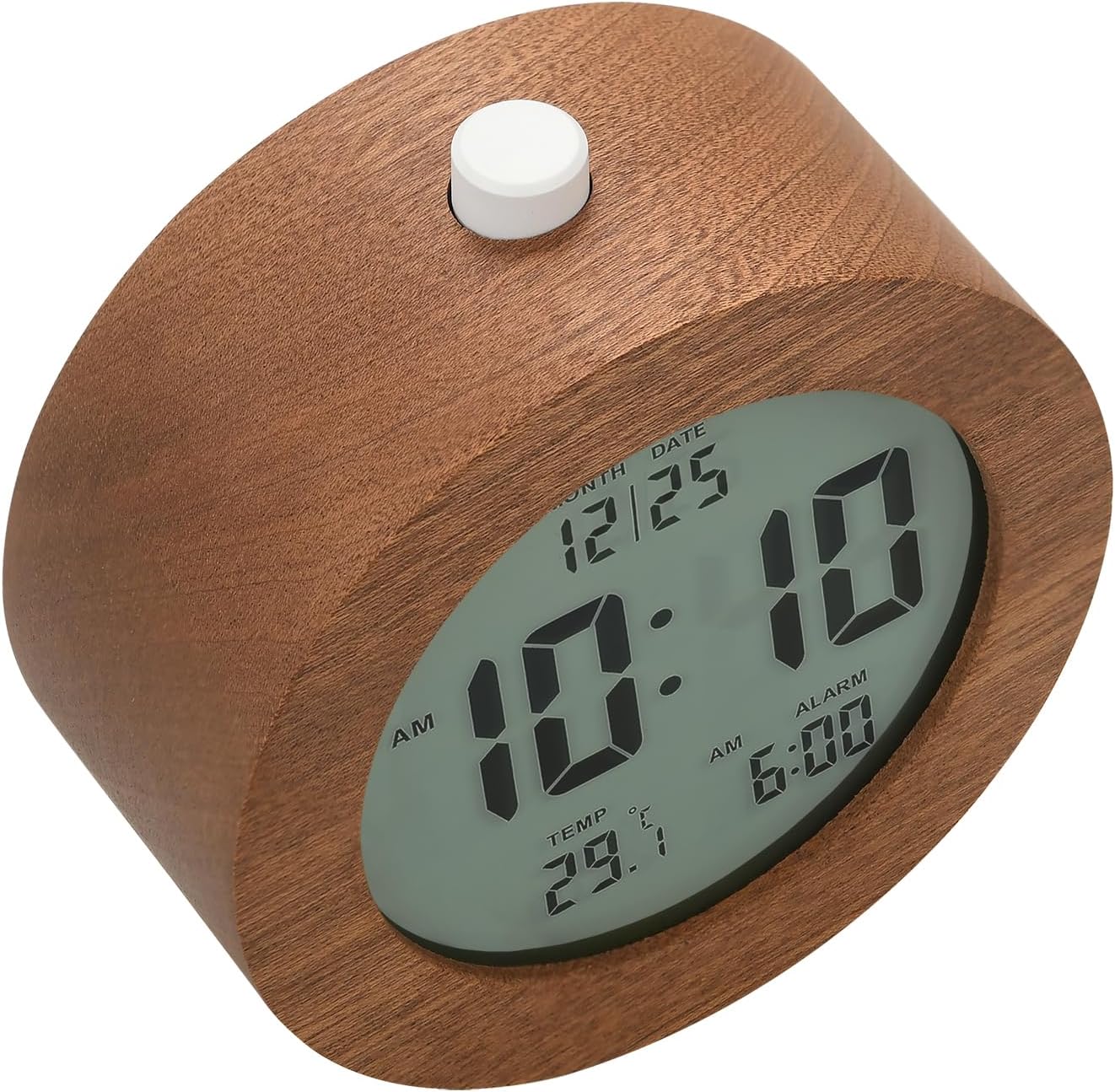 Plumeet Wooden Digital Alarm Clock with Nightlight