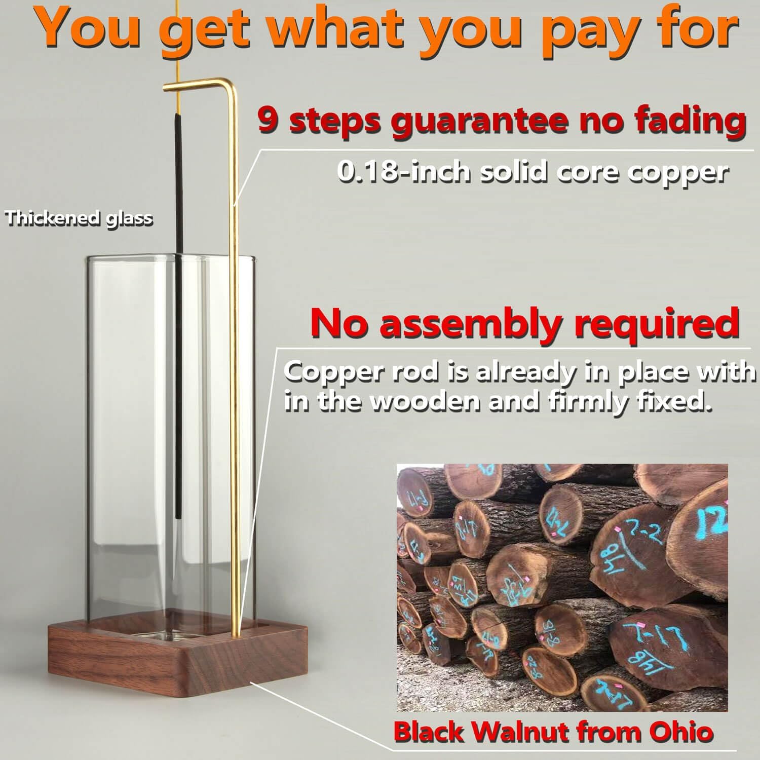 Goolan Incense Holder for Sticks with Anti-Ash Design