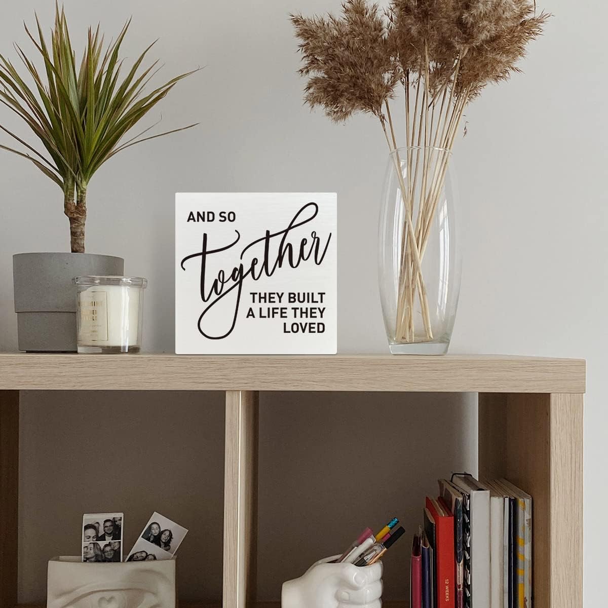 Romantic Bedroom Wooden Box Sign - They Built A Life They Loved