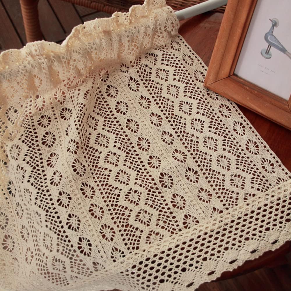 Rustic Crochet Valance for Kitchen Window