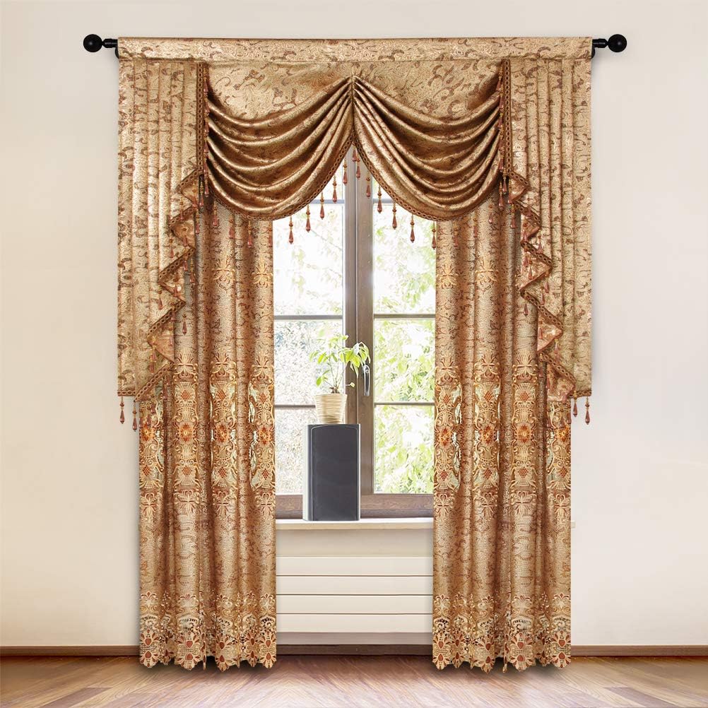 ELKCA European Curtain Valance 59 Inch 1 Panel Rod Pocket
