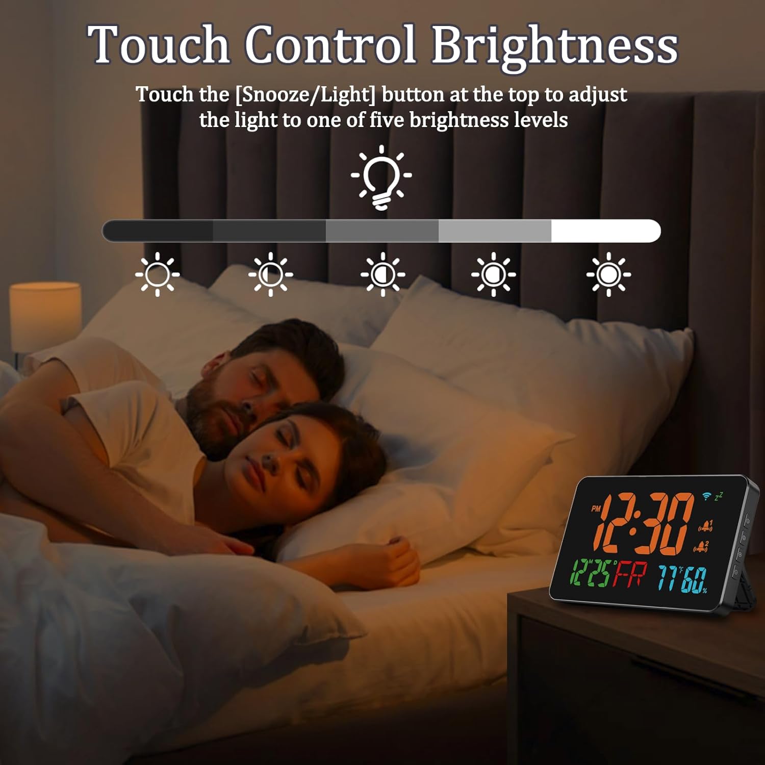24Ghz WiFi Atomic Clock with Temperature Humidity and Alarm
